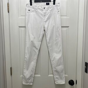 AG Adriano Goldschmied The Abbey Ankle White Denim Pants - Size 28